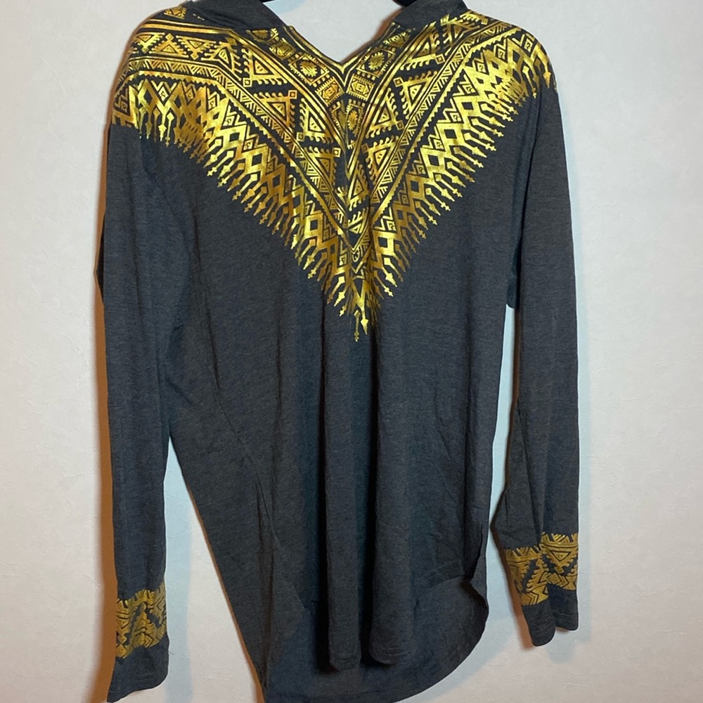 AFRICAN style hooded long tee